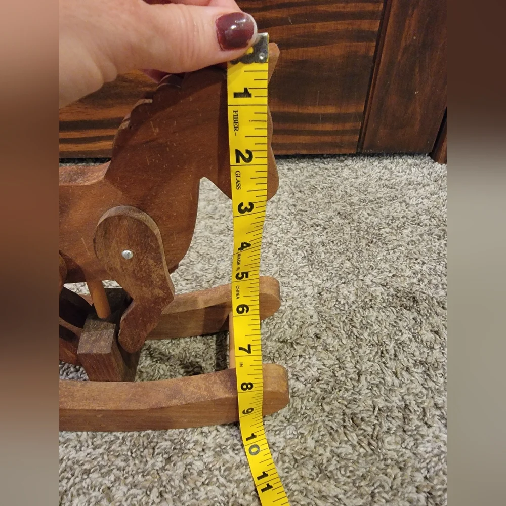 Vintage Wooden Rocking Horse - Picture 8 of 9